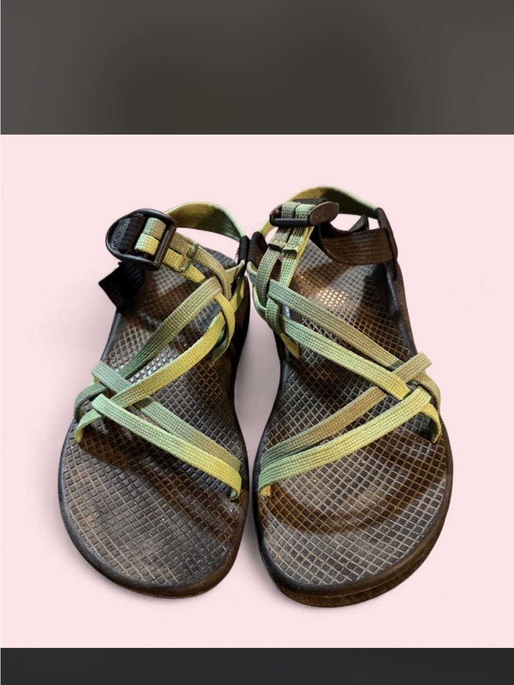 Vibram Women’s Multi-Strap Sandals in Olive Green and Tan